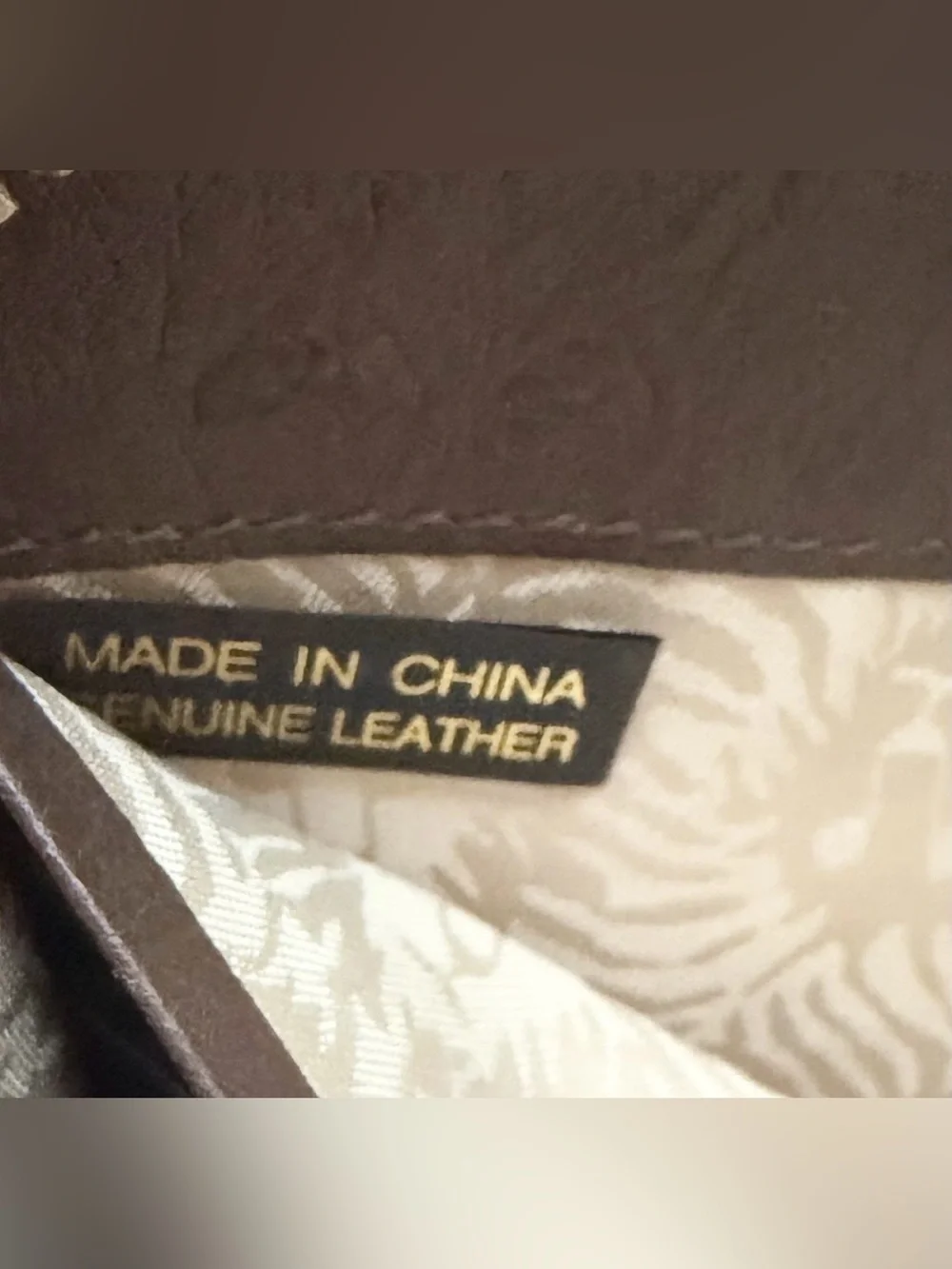 Anne Klein Genuine Ostrich Leather Zip Around Continental Wallet Brown 8